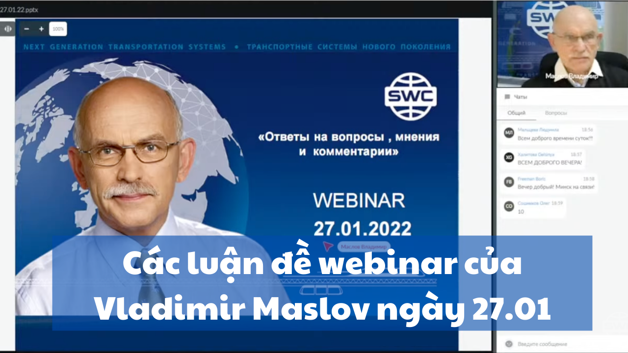 Các luận đề webinar của Vladimir Maslov ngày 27.01