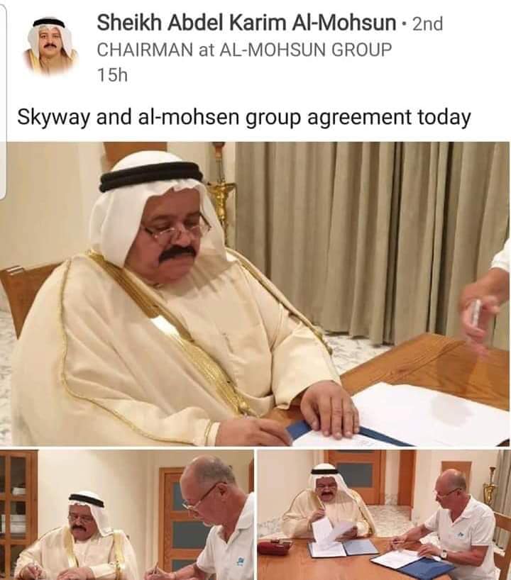 Hoàng tử Abdel karim Al – Mohsun ký kết hợp đồng với chủ tịch Yunitsky